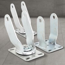 사각대차 달리 운반기기 바퀴교체용 연결 브라켓 대차바퀴, 공기용브라켓트 12인치 회전