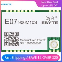 5PCS E07-900M10S CC1101 무선 RF 모듈 SPI 10dBi 1.5km IPEX 스탬프 구멍 안테나 유형 RSSI LQI 긴 전송 거리 IoT