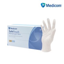메디컴 니트릴글러브 니크릴장갑 의료용 식품용 주방용 1Box=100매 화이트+국내생산 치과전용칫솔, S