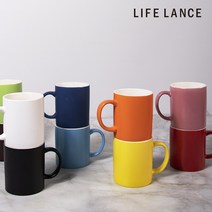 라이프란스 베이직 투톤 무지 무광 머그컵 도자기 북유럽 360ml, 화이트