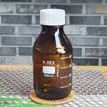 갈색 눈금유리병 500ml 메저링 글라스보틀 (MB500), 오렌지