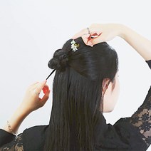 젓가락 큐빅 플라워 비녀 DIYSET 뒤꽂이만들기 [동영상]