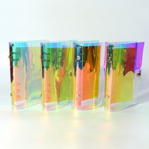 이글바인더 A5 6공 소프트 바인더 PVC 홀로그램 커버 컬러링, 골드링