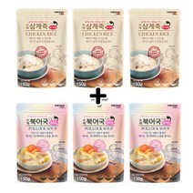 더독 삼계탕 삼계죽 오리탕 오리죽 북어국 6개 골라담기 반려동물 보양식 영양식, 삼계죽3+북어국3