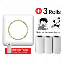 사진 인쇄기 인화기 휴대폰 프린터 2022 저렴 한 미니 휴대용 포켓 사진 노트 프린터 안 드 로이드 아이폰, 02 Add 3 White