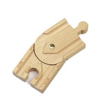 나무 트랙 철도 액세서리 교량 기차역 터널 크로스 핏 모든 우드 어린이 교육 완구, 1PC Rotating rail