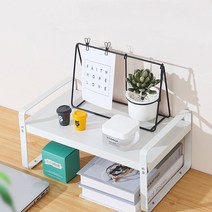 DND마켓 주방 하부장 책장 선반 길이조절 정리대 (주)존글로벌, 블랙