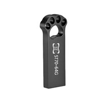 에스티원테크 ST70 USB 메모리 메탈재질 귀여운 고양이발바닥, 64GB, 다크그레이