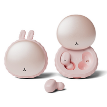 Sibyl 시빌 C타입 고속충전 토끼 캐릭터 3.9g 불루투스 무선 오픈형 이어폰 TM-33, 핑크토끼