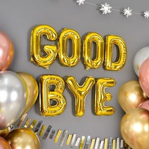 제이벌룬 크리스마스 연말파티 은박풍선, 은박풍선세트 GOOD BYE 골드