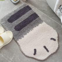 한봄찬 긴 고양이발 발매트 욕실매트 60*40cm, 회색