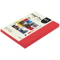 종이문화 프린트프로 칼라복사지 B5 80g No.29 레드 170매, 170개