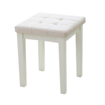 오션웰라이프 원목 화장대 의자 소, 화이트