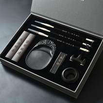 문방사우 서예 세트 먹 종이 벼루 붓, A