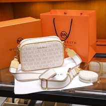 홍콩 대리 구매 MK 여자 가방 2022 신형 경사 패션 숄더 가방 크로스오버 캐주얼 프린트 카메라 샤오팡 가방