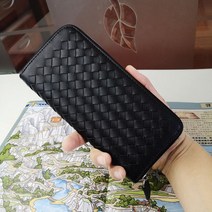 블랙 명품 하이 퀄리티 소가죽 장지갑 남성 여성 명품 가죽 수제 지갑 남자 지퍼 선물 클러치