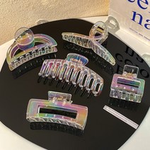 Irooda 오로라 홀로그램 투명 집게핀 5종 세트