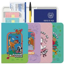 iColors 디즈니 레트로북 해킹방지 여권 케이스 지갑 수납 커버 여권지갑