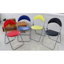 견고한 컬러 강당용 접이식 간이의자(4색) 휴게실 소극장 수강용 강의실, 사각의자M 블랙