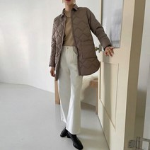 나언 경량 카라 하프 패딩 점퍼