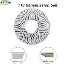 자바라컨베이어 폴리 우레탄 전송 컨베이어 타이밍 벨트 개방형 스틸 코드 T10 폭 10mm/15mm/20mm/25mm/30m, 03 40mm_06 50M_01 Steel cord