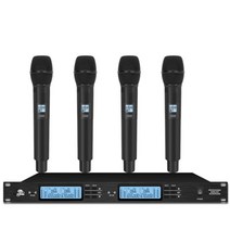 무선마이크세트 전문 uhf 시스템 가정용 ktv 파티 노래방 용 4 채널 핸드 헬드, 01 GRAY