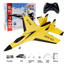 무선 조종 비행기 rc 원격 글라이더 거품 항공기 su-35 2.4g 라디오 제어, F820 With Box YE