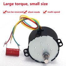 6W 220V 50KTYZ AC 영구 자석 동기 모터 (커패시터 포함) 저속 CW 기어, 15 2.5RPM terminalblock