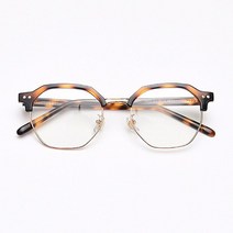 스타일호른 블루라이트 차단 다각 하금테 안경 투명 뿔테안경테