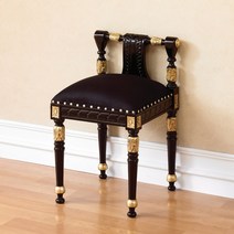 4203 SL겔러리 스툴 보조의자 화장대의자 간이의자 인테리어의자 원목의자 엔틱 빈티지 디자인 신라목재 다양한색상 아이보리 초코 브라운 블랙 화이트, 19]레알