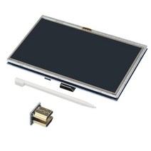 케이스 홀더가있는 라즈베리 파이 4b3b 800x480 hd 디스플레이 용 5 인치 lcd 터치 스크린 모듈 hdmi 호환 모니터, 2-하얀