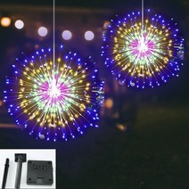 태양광 120-200 LED 불꽃장식등 폭죽등 걸이등 8기능 정원등 실외등 잔디등, 혼합색-200LED