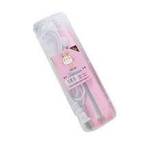 휴대용고데기 미니 슬림 헤어 고데기 2 in 1 고품질 플랫 언 스트레이트닝 언 핫 빗 스트레이트너 컬링 론 스타일링 도구, 핑크박스_에게