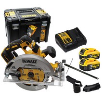 디월트 DCS570P2 충전 원형톱 17.78cm 18V 5.0Ah배터리, 1개