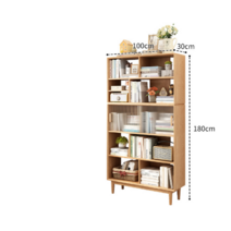 원목 틈새 책장 슬림 사무실 수납 정리 인테리어, 원목 브라운 100x180x30cm