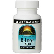 소스내츄럴스 R-리포익 애시드 50mg 글루텐 프리 비건 무설탕 타블렛, 60개입, 1개