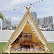 글램핑텐트 면텐트 대형 장박 쉘터 돔 야외 캠핑장 리빙쉘, 3X3미터 삼각형