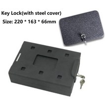 금고 부품 잠금 자물쇠 휴대용 가정용 강철 로프 현금 은행 카드 보관 키 상자가있는 차량 이중 보험 금속 금고, 덮개가 있는 키