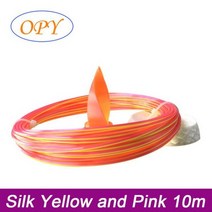실크 PLA 필라멘트 3D 프린터 펜 1.75mm 1Kg 100g 10m 골드 실버 구리 듀얼 컬러 소재 릴 롤 인쇄 플라스틱110929, S 옐로우 핑크 10m