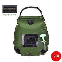 캠핑 USB 화장실 온풍기 야외 하이킹 태양열 샤워 가방 난방 샤워 등반 수화 가방, 초록