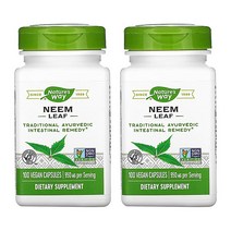 네이처스 웨이 Neem 님 리프 인도멀구슬나무 잎 475mg 100베지캡슐 2팩