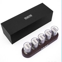 진공관시계 탁상 시계 RGB LED 글로우 튜브, 3.WOOD 색상