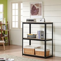 이샵 무볼트 가정용 앵글선반900x400x900x3단, 블랙