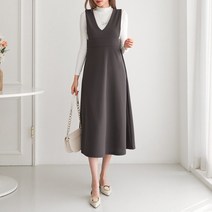 시크루즈 률매 V넥 플레어 뷔스티에 원피스_BDOE779