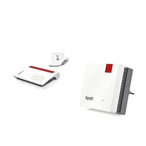 AVM Fritz!Box 7530 WLAN AC+N 라우터(DSL/VDSL 866MBit/s(5GHz) 및 400MBit/s(2.4GHz)) 및 Fritz!Repeater 1200 AX(Wi-Fi 6 중계기 무선 장치 2개) 하얀색 -13586, 와이파이 AC+ 라우터
