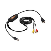 AuviPal RCA to HDMI 컨버터 모던 TV에서 VHSVCRDVD 플레이어게임 콘솔 올인원 3RCA 컴포지트 AV 비디오 어댑터