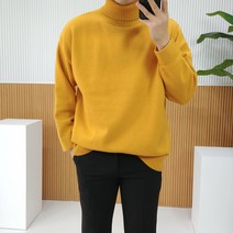 로니제이 남자 고중량 오버핏 램스울 헤라시 폴라 니트