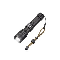 코라이트 4900루멘 LED 손전등 고휘도 후레쉬 충전식 줌 라이트 XHP70, 단품