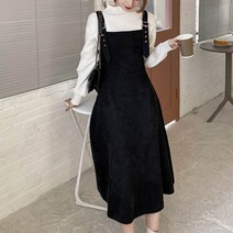 [랜덤플레이] 멜빵 클래식 복고 원피스