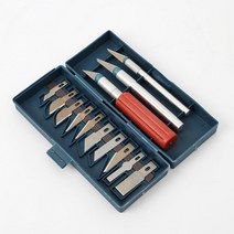 교체칼날10P 조각칼3종 조각기 세트 가죽정 가장자리